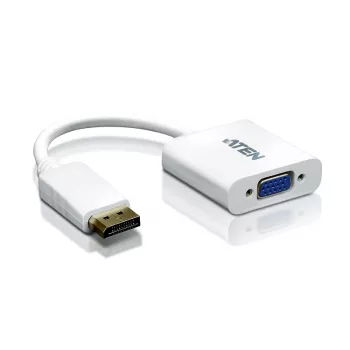 Μετατροπέας DisplayPort σε VGA ATEN, Έως 1920x1200 @60Hz, DisplayPort, VGA (D-Sub), Αρσενικό, Θηλυκό, Ίσιο, Ίσιο