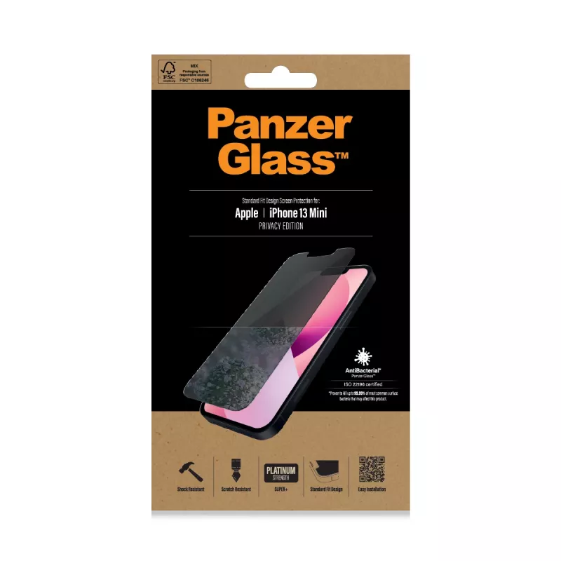 PanzerGlass ® Προστασία Απορρήτου Οθόνης iPhone 13 Mini | Standard Fit