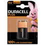 Μπαταρία μίας χρήσης Duracell 9V Plus 100 αλκαλική, 9 V, 1 τεμ.