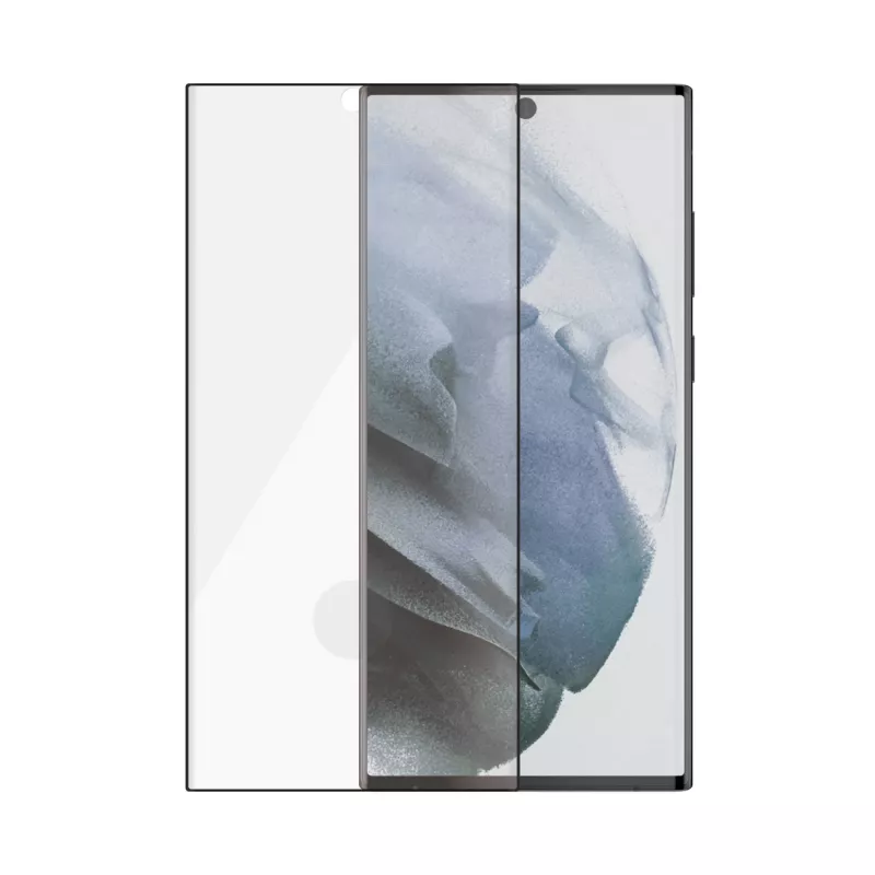 PanzerGlass 7295 προστατευτικό οθόνης για Samsung Galaxy S22 Ultra, σκληρυμένο γυαλί, συμβατό με θήκες, μαύρο