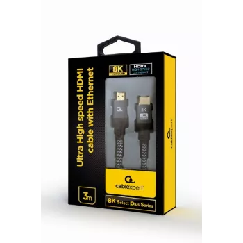 Καλώδιο HDMI Ultra High Speed GEMBIRD με Ethernet, „8K Select Plus Series“, 3 m