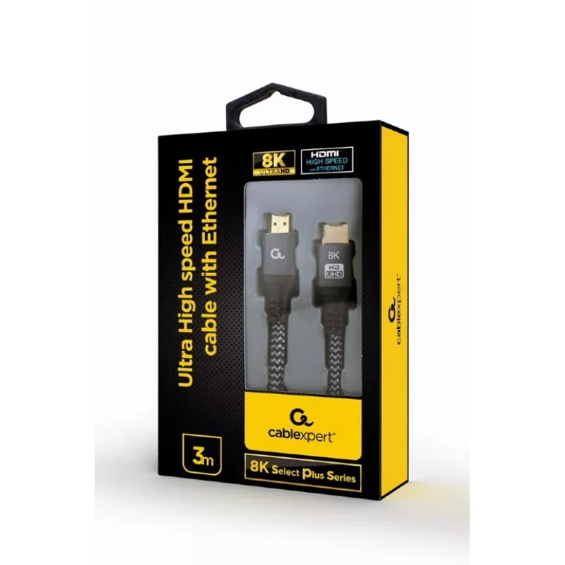 Καλώδιο HDMI Ultra High Speed GEMBIRD με Ethernet, „8K Select Plus Series“, 3 m