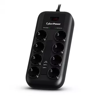 CyberPower P0820SUF0-DE Προστασία υπέρτασης μαύρο 8 έξοδοι AC 200 - 250 V 1,8 m