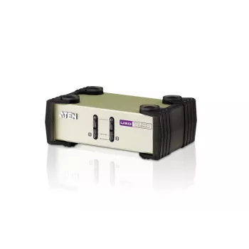 ATEN Διακόπτης KVM 2-Port USB - PS/2 VGA (περιλαμβάνεται καλώδιο KVM), 2048 x 1536 pixel, QXGA, 0,72 W, ανοιχτό γκρι