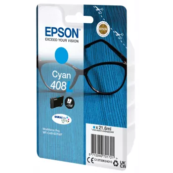 Epson 408L DURABrite Ultra Μελανοδοχείο 1 τεμ. Γνήσιο Υψηλής (XL) απόδοσης κυανό
