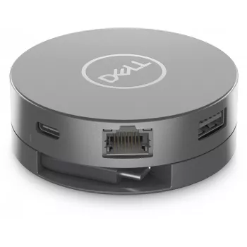 DELL 6-in-1 USB-C Multiport Adapter - DA305, Ενσύρματο, USB 3.2 Gen 2 (3.1 Gen 2) Type-C, 10,100,1000 Mbit/s, Ασημί, 3840 x 2160 Pixel, Dell