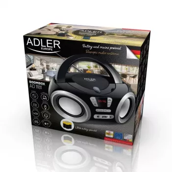 Φορητό CD player Adler AD 1181 μαύρο ασημί