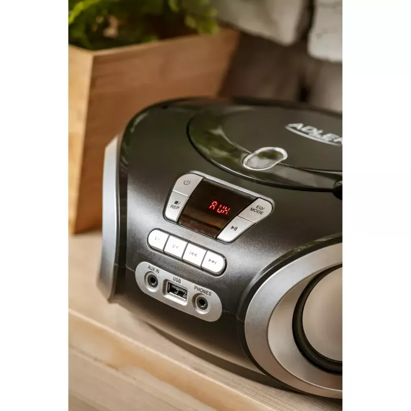 Φορητό CD player Adler AD 1181 μαύρο ασημί