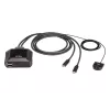 ATEN 2-Port USB-C 4K DisplayPort KVM switch με τηλεχειριστήριο για επιλογή θύρας
