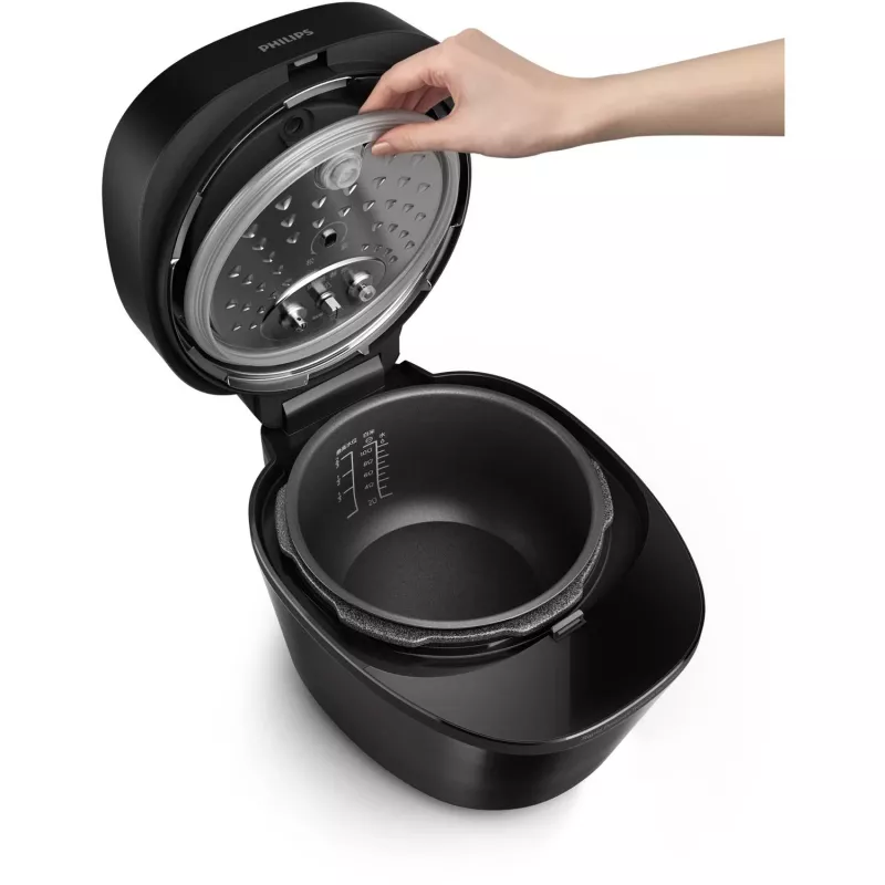 Ηλεκτρική χύτρα ταχύτητας Philips HD2151/40 — 5 L, 1000 W, 34 αυτόματα προγράμματα, μαύρη