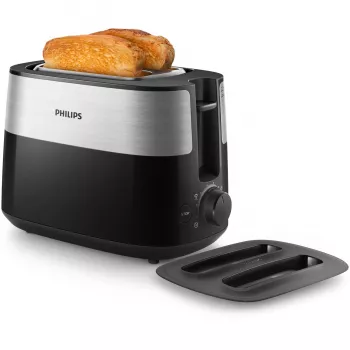 Philips Daily Collection HD2517/90 φρυγανιέρα 8 2 φέτες 900 W μαύρο, ασημί