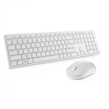 Πληκτρολόγιο και ποντίκι Dell KM5221W Pro Wireless σετ λευκό 2,4 GHz