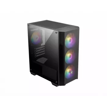 Κουτί PC MSI MAG FORGE M100A Micro Tower μαύρο με tempered glass, 3x120mm μπροστινοί ανεμιστήρες, RGB, microATX/Mini‑ITX
