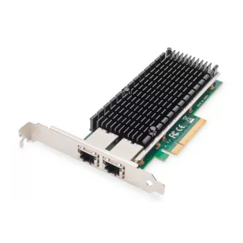 DIGITUS Ethernet server adapter – 10 Gbit/s Dual-Port PCIe X8, Intel X540 BT2