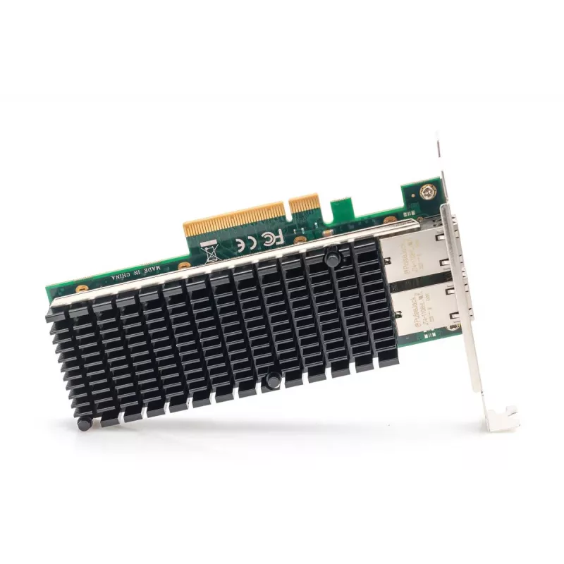 DIGITUS Ethernet server adapter – 10 Gbit/s Dual-Port PCIe X8, Intel X540 BT2