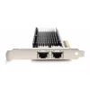 DIGITUS Ethernet server adapter – 10 Gbit/s Dual-Port PCIe X8, Intel X540 BT2