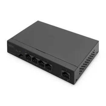 DIGITUS PoE switch 4+1 θυρών Ethernet unmanaged 4 θύρες PoE,