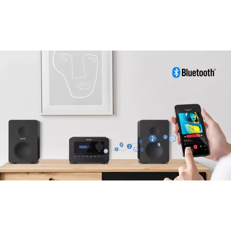 Sharp TOKYO DAB+ HI-FI Micro System μικροσύστημα ήχου σπιτιού 40 W μαύρο