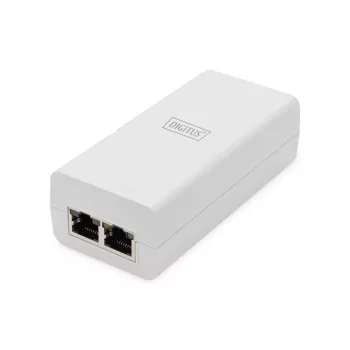 DIGITUS Gigabit Ethernet PoE+ Injector 802.3at, 30 W, μικρό κουτί, λευκό