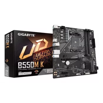 GIGABYTE B550M K Μητρική - AMD Ryzen 5000 CPUs, έως 4733MHz DDR4, 1xPCIe 4.0 + 1xPCIe 3.0 M.2, 1GbE LAN, USB 3.2 Gen 1