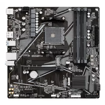 GIGABYTE B550M K Μητρική - AMD Ryzen 5000 CPUs, έως 4733MHz DDR4, 1xPCIe 4.0 + 1xPCIe 3.0 M.2, 1GbE LAN, USB 3.2 Gen 1