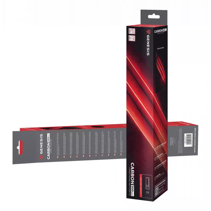 GENESIS Carbon 500 Maxi Flash G2 Gaming-Mauspad Μαύρο, Κόκκινο