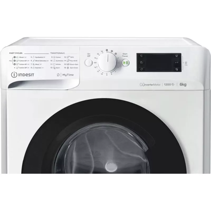 Indesit MTWSE 61294 WK EE Πλυντήριο ρούχων Frontlader 6 kg 1151 U/min Λευκό