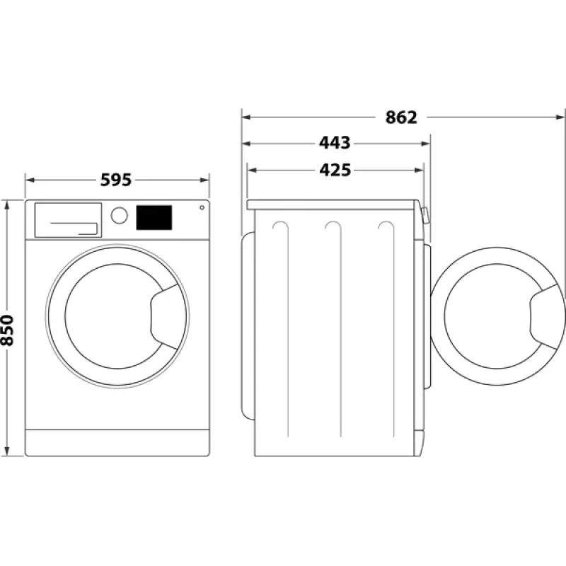 Indesit MTWSE 61294 WK EE Πλυντήριο ρούχων Frontlader 6 kg 1151 U/min Λευκό