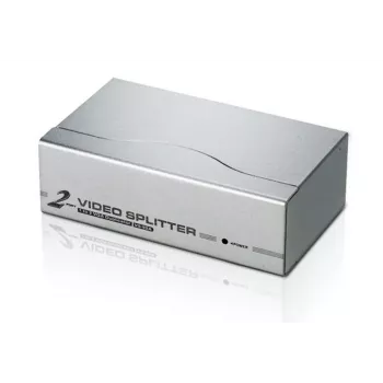 ATEN 2-Port VGA Video Splitter (350 MHz), VGA, 2x VGA, 1920 x 1440 Pixel, Ασημί, Μέταλλο, 30 m