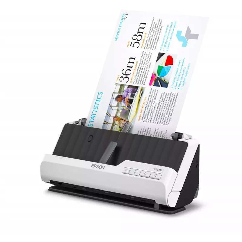 Epson DS-C330 ADF + Σαρωτής με τροφοδότη 600 x 600 DPI A4 Μαύρο, Λευκό