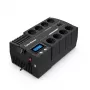 Uninterruptible Power Supply CYBERPOWER BR1000ELCD — Line-Interactive UPS 1 kVA / 600 W, 8 υποδοχές Type F, USB, desktop, μαύρο