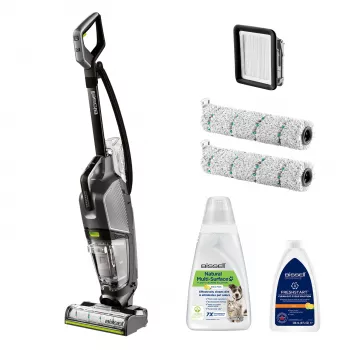 Bissell CrossWave Hydrosteam Pet Pro Ηλεκτρική σκούπα μπαταρίας AC Σκούπα υγρού και στεγνού καθαρισμού χωρίς σακούλα 0 L 1100 W Μαύρο, Ασημί
