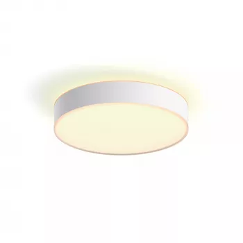 Philips Hue White Ambience Enrave μεσαίο φωτιστικό οροφής, έξυπνο φωτιστικό οροφής, Bluetooth, λευκό, LED, μέταλλο, ενσωματωμένες λυχνίες