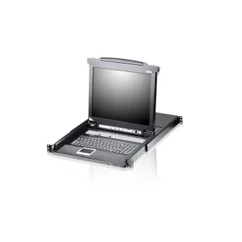 ATEN Διακόπτης KVM LCD 17 ιντσών 8 θυρών (USB - PS/2 VGA) με θύρα περιφερειακών USB