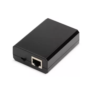 DIGITUS Gigabit PoE+ Splitter, 10/100/1000 Mbit/s, 24 W Είσοδος: 802.3at PoE, Έξοδος: 5V/2A, 9V/2A, 12V/2A, Πλαστικό κουτί, μαύρο