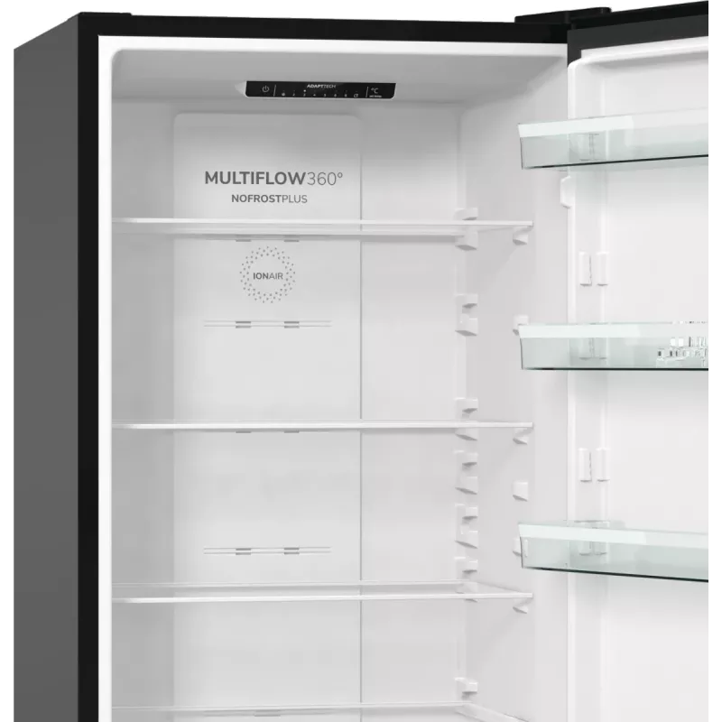 Gorenje NRK6202EBXL4 Ψυγειοκαταψύκτης Ελεύθερης Τοποθέτησης 331 L Μαύρο