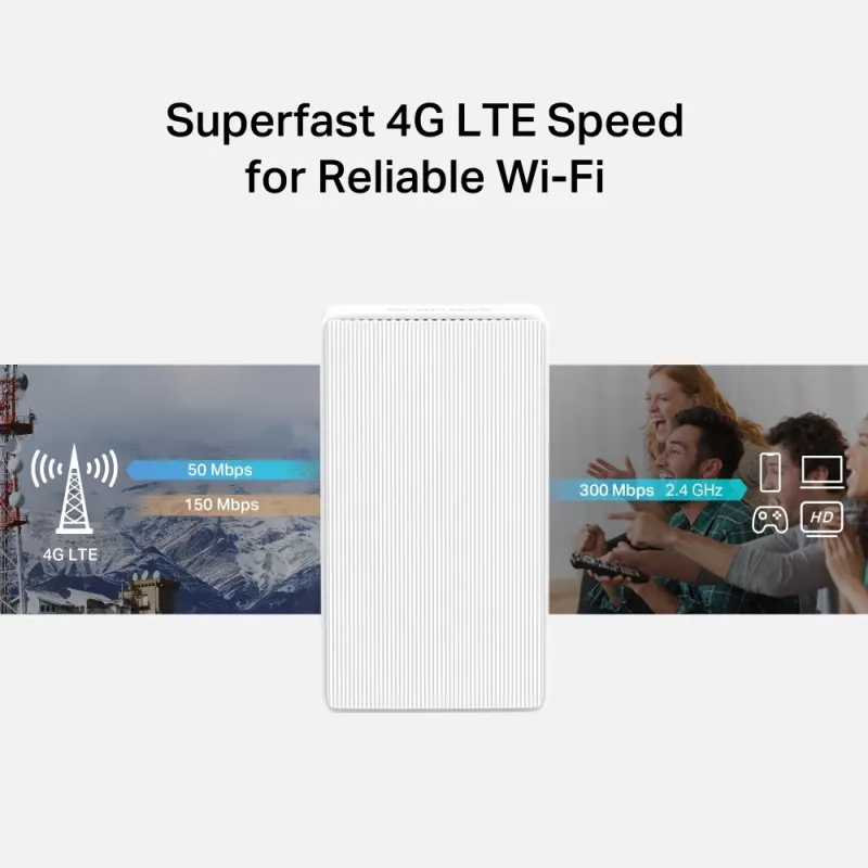 MERCUSYS MB110-4G Router WLAN Ethernet Μονής Ζώνης (2,4 GHz) - Λευκό
