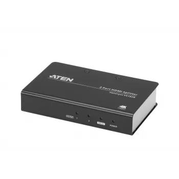 ATEN 2-Port True 4K στα 60 Hz (4:4:4), Διαχωριστής HDMI, HDMI, 2x HDMI, 4096 x 2160 Pixel, Μαύρο, Μέταλλο, 4K Ultra HD