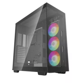 DeepCool CH780 κουτί υπολογιστή Full Tower για gaming, E-ATX, πλαϊνό παράθυρο από σκληρυμένο γυαλί, χωρίς τροφοδοτικό, μαύρο