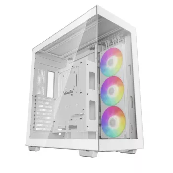 DeepCool CH780 WH κουτί υπολογιστή Full Tower για gaming, E-ATX, πλαϊνό παράθυρο από σκληρυμένο γυαλί, χωρίς τροφοδοτικό, λευκό