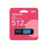 ADATA UV128 AUV128-512G-RBE μονάδα flash USB 512 GB, USB-A 3.2 Gen 1, συρόμενη, μαύρο/μπλε