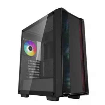 Κουτί PC DeepCool CC560 ARGB V2 Midi-Tower Μαύρο — ATX/Micro-ATX/Mini-ITX, tempered glass, aRGB, υποστηρίζει έως 370 mm GPU