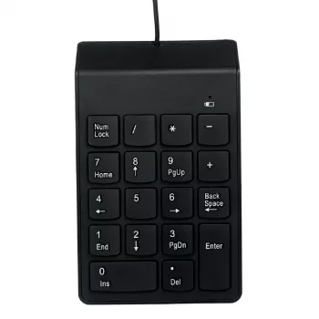 Αριθμητικό πληκτρολόγιο GEMBIRD KPD-U-03 USB 18 πλήκτρα Scissorswitch, καλώδιο 1,45 m, μαύρο