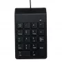 Αριθμητικό πληκτρολόγιο GEMBIRD KPD-U-03 USB 18 πλήκτρα Scissorswitch, καλώδιο 1,45 m, μαύρο