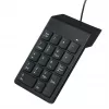 Αριθμητικό πληκτρολόγιο GEMBIRD KPD-U-03 USB 18 πλήκτρα Scissorswitch, καλώδιο 1,45 m, μαύρο