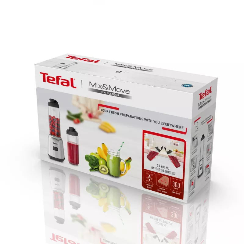 Tefal Mix&Move BL15FD 0,6 L Μπλέντερ 300 W Ατσάλι