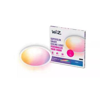 WiZ SuperSlim έξυπνο φωτιστικό οροφής Wi-Fi 545 mm, 32 W, 3800 lm, Tunable White & Color 2200-6500 K, με ρύθμιση έντασης, λευκό