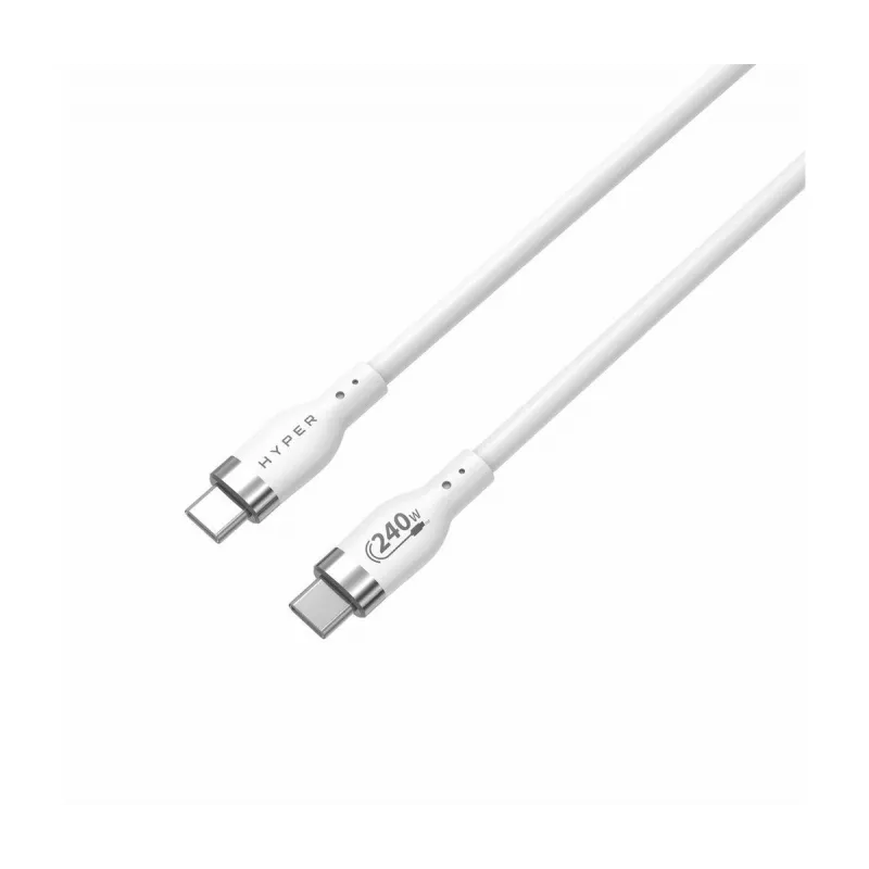 TARGUS Hyper 2m Καλώδιο φόρτισης σιλικόνης 240W USB-C - Λευκό