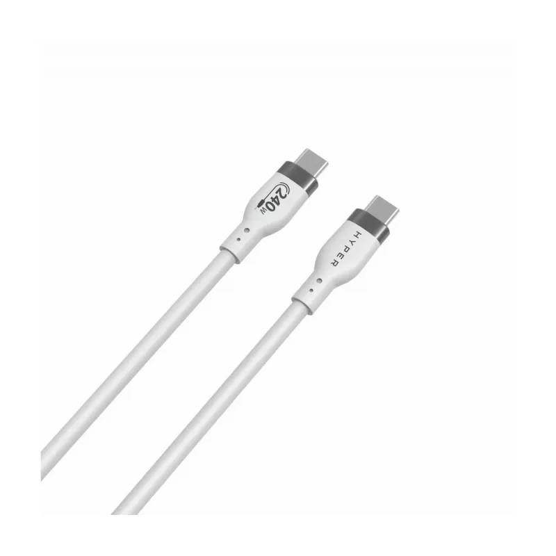 TARGUS Hyper 2m Καλώδιο φόρτισης σιλικόνης 240W USB-C - Λευκό