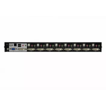 ATEN Διακόπτης KVM 8-Port USB DVI με ήχο, 2048 x 1536 Pixel, QXGA, 4,53 W, μαύρο